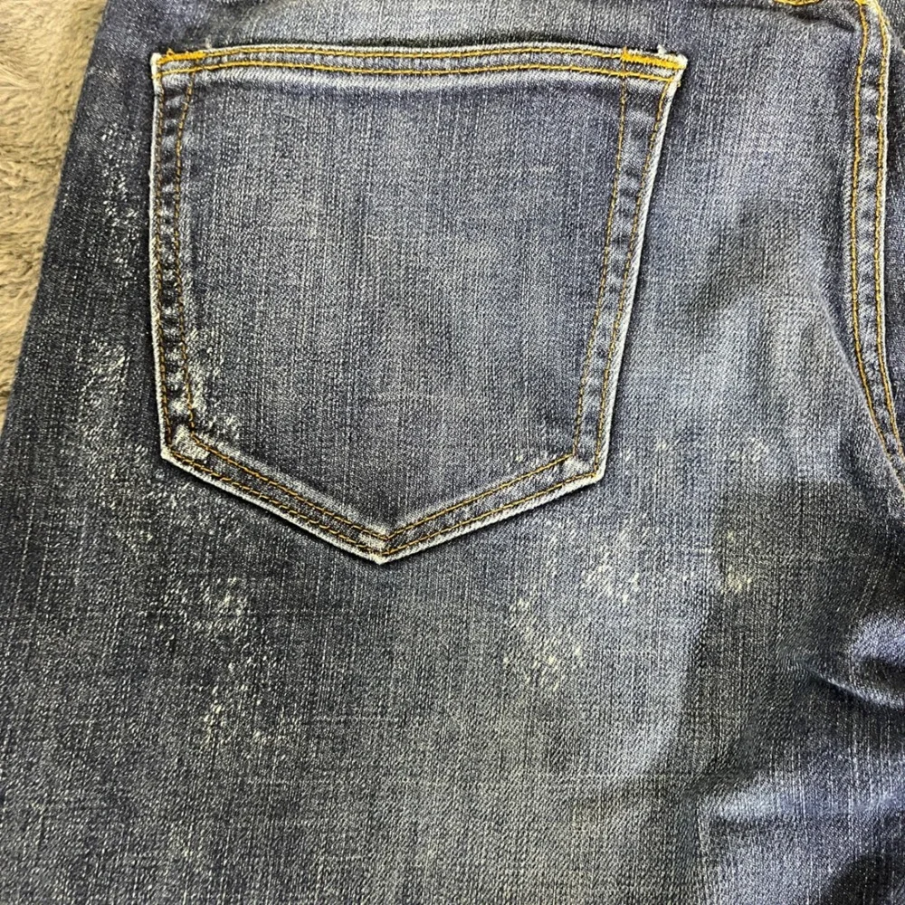 Banana‎ Republic Mens 34x28 Straight Fit Jeans Dark Wash Blue Denim AP727